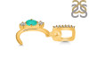 Green Onyx & White Topaz Alphabet C Pendant GRO-RDA-81.