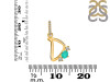 Green Onyx & White Topaz Alphabet D Pendant GRO-RDA-82.