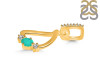Green Onyx & White Topaz Alphabet D Pendant GRO-RDA-82.