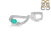 Green Onyx & White Topaz Alphabet D Pendant GRO-RDA-82.