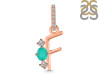 Green Onyx & White Topaz Alphabet F Pendant GRO-RDA-84.