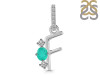 Green Onyx & White Topaz Alphabet F Pendant GRO-RDA-84.