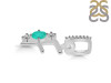Green Onyx & White Topaz Alphabet F Pendant GRO-RDA-84.