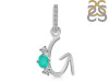 Green Onyx & White Topaz Alphabet G Pendant GRO-RDA-85.