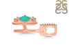 Green Onyx & White Topaz Alphabet H Pendant GRO-RDA-86.