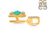Green Onyx & White Topaz Alphabet H Pendant GRO-RDA-86.