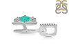 Green Onyx & White Topaz Alphabet H Pendant GRO-RDA-86.