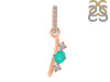 Green Onyx & White Topaz Alphabet I Pendant GRO-RDA-87.
