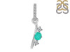 Green Onyx & White Topaz Alphabet I Pendant GRO-RDA-87.
