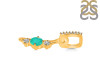 Green Onyx & White Topaz Alphabet I Pendant GRO-RDA-87.