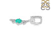 Green Onyx & White Topaz Alphabet I Pendant GRO-RDA-87.