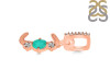 Green Onyx & White Topaz Alphabet J Pendant GRO-RDA-88.