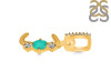 Green Onyx & White Topaz Alphabet J Pendant GRO-RDA-88.