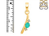 Green Onyx & White Topaz Alphabet I Pendant GRO-RDA-9.