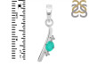 Green Onyx & White Topaz Alphabet I Pendant GRO-RDA-9.