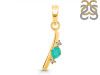 Green Onyx & White Topaz Alphabet I Pendant GRO-RDA-9.