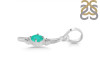 Green Onyx & White Topaz Alphabet I Pendant GRO-RDA-9.