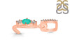 Green Onyx & White Topaz Alphabet L Pendant GRO-RDA-90.