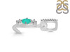 Green Onyx & White Topaz Alphabet L Pendant GRO-RDA-90.