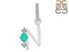 Green Onyx & White Topaz Alphabet N Pendant GRO-RDA-92.