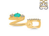 Green Onyx & White Topaz Alphabet N Pendant GRO-RDA-92.