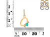 Green Onyx & White Topaz Alphabet O Pendant GRO-RDA-93.