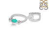 Green Onyx & White Topaz Alphabet O Pendant GRO-RDA-93.