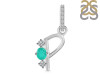 Green Onyx & White Topaz Alphabet P Pendant GRO-RDA-94.