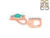 Green Onyx & White Topaz Alphabet P Pendant GRO-RDA-94.