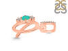 Green Onyx & White Topaz Alphabet Q Pendant GRO-RDA-95.