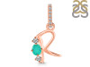 Green Onyx & White Topaz Alphabet R Pendant GRO-RDA-96.