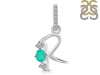 Green Onyx & White Topaz Alphabet R Pendant GRO-RDA-96.