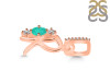 Green Onyx & White Topaz Alphabet R Pendant GRO-RDA-96.