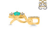Green Onyx & White Topaz Alphabet R Pendant GRO-RDA-96.