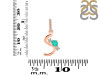Green Onyx & White Topaz Alphabet S Pendant GRO-RDA-97.