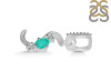 Green Onyx & White Topaz Alphabet S Pendant GRO-RDA-97.