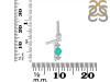 Green Onyx & White Topaz Alphabet T Pendant GRO-RDA-98.