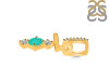 Green Onyx & White Topaz Alphabet T Pendant GRO-RDA-98.