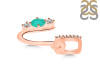 Green Onyx & White Topaz Alphabet U Pendant GRO-RDA-99.