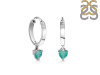 Green Onyx Heart Hoop Earring GRO-RDE-1231.