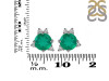 Green Onyx & White Topaz Stud Earring GRO-RDE-1260.