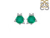 Green Onyx & White Topaz Stud Earring GRO-RDE-1260.