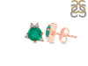 Green Onyx & White Topaz Stud Earring GRO-RDE-1260.