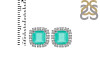 Green Onyx & White Topaz Stud Earring GRO-RDE-1263.