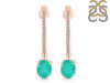 Green Onyx & White Topaz Hoop Earring GRO-RDE-1469.