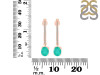 Green Onyx & White Topaz Hoop Earring GRO-RDE-1469.