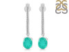 Green Onyx & White Topaz Hoop Earring GRO-RDE-1469.