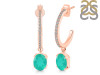 Green Onyx & White Topaz Hoop Earring GRO-RDE-1469.