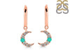 Green Onyx & White Topaz Hoop Earring GRO-RDE-1471.