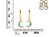 Green Onyx & White Topaz Hoop Earring GRO-RDE-1471.